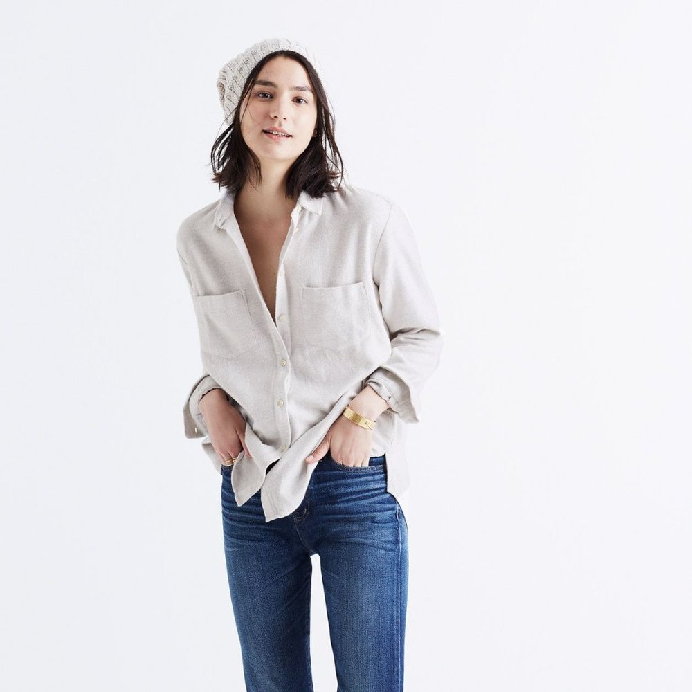 Madewell Oversized Flannel Button Down Shirt